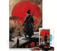 Puzzle da 1000 pezzi con paesaggio giapponese e samurai per ragazzi, gioco stimolante per la mente, rilassante e divertente, con tagli precisi, ideale come regalo per le feste (38x26cm)