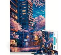 Puzzle da 1000 pezzi con paesaggio giapponese Sakura per adulti, gioco di logica, divertimento rilassante, pezzo d'arte ritagliato con precisione (50x75cm)