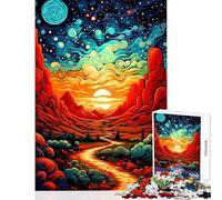 Puzzle da 1000 pezzi con paesaggio gioco divertente per le vacanze a casa per passare il tempo decorazione domestica giocattolo per rafforzare l'amore tra le coppie (52x38cm)