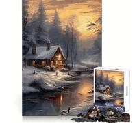 Puzzle da 1000 pezzi con paesaggio invernale per ragazzi, ideale per sviluppare le capacità logiche, per un'attività rilassante e precisa, perfetto come regalo di Natale (50x75cm)