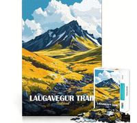 Puzzle da 1000 pezzi con paesaggio islandese del sentiero Laugavegur Gioco di precisione e attività cerebrale,divertente per il tempo libero,regalo di compleanno (38x26cm)
