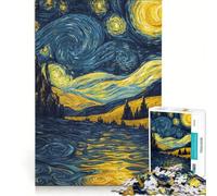 Puzzle da 1000 pezzi con paesaggio ispirato alla Notte Stellata gioco rompicapo rilassante e stimolante per la mente ideale come regalo per tutta la famiglia 38x26cm