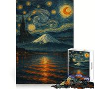 Puzzle da 1000 pezzi con paesaggio ispirato alla Notte Stellata per adulti Migliora la memoria, rilassa la mente, bordi precisi, lista dei desideri di Babbo Natale 38x52cm