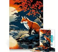Puzzle da 1000 pezzi con paesaggio lunare e lupo,gioco di logica e divertimento,senza spazi vuoti,design a incastro perfetto, riunioni di famiglia (38x26cm)