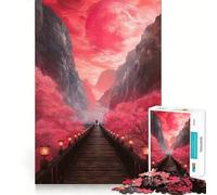 Puzzle da 1000 pezzi con paesaggio lunare rosso per adolescenti ideale per migliorare la memoria creare un'atmosfera rilassante e accogliente con tagli precisi perfetto come regalo festivo (50x75cm)