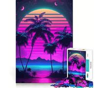 Puzzle da 1000 pezzi con paesaggio marino al tramonto per ragazzi, gioco di logica fine, passatempo rilassante, bordo netto, pezzo da collezione 50x75cm