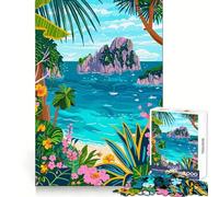 Puzzle da 1000 pezzi con paesaggio marino di un'isola tropicale Capri Italia per ragazzi stimola la logica crea un'atmosfera rilassante bordi nitidi e dona un tocco di calore Regalo accogliente