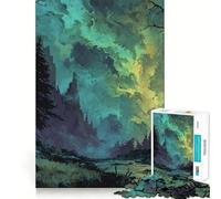 Puzzle da 1000 pezzi con paesaggio mistico della foresta e rovine di un castello, ideale per ragazzi Gioco di logica fine, morbido, rilassante, con bordi puliti, regalo di alta qualità (38x26cm)
