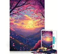 Puzzle da 1000 pezzi con paesaggio montano al tramonto ideale per adolescenti un gioco che stimola la riflessione e offre un divertimento rilassante Taglio preciso perfetto come regalo di Natale