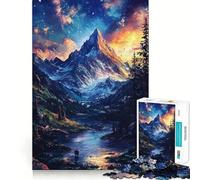 Puzzle da 1000 pezzi con paesaggio montano al tramonto, per adulti, gioco di logica, rilassante e divertente, taglio perfetto, regalo elegante (50x75cm)