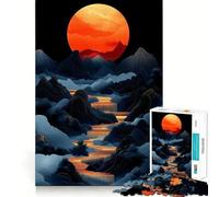 Puzzle da 1000 pezzi con paesaggio montano al tramonto per ragazzi, un rompicapo rilassante e divertente, un regalo perfetto 38x52cm