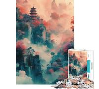 Puzzle da 1000 pezzi con paesaggio montano cinese impegnativo da completare perfetto come decorazione e gioco rompicapo per ragazzi dai 14 anni in su 38x26cm