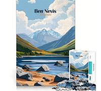 Puzzle da 1000 pezzi con paesaggio montano del Ben Nevis,bordi perfetti,gioco intelligente,sfida,divertimento,gioco lento,regalo di compleanno (50x75cm)