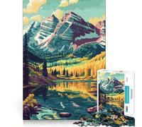 Puzzle da 1000 pezzi con paesaggio montano del Colorado,gioco di precisione,attività cerebrale,divertimento per il tempo libero,regalo di compleanno (38x26cm)
