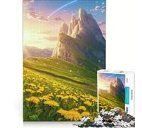 Puzzle da 1000 pezzi con paesaggio montano denti di leone e cometa gioco per tutta la famiglia attività divertenti da fare a casa compleanno e Natale 50x75cm