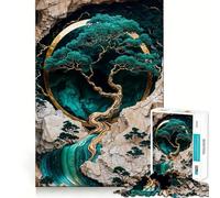 Puzzle da 1000 pezzi con paesaggio montano e alberi, ideale per adulti Gioco di logica stimolante, rilassante e divertente, con bordi nitidi Regalo memorabile (50x75cm)