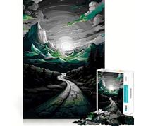 Puzzle da 1000 pezzi con paesaggio montano e cielo nuvoloso per adulti, gioco di concentrazione e divertimento, bordi netti, ideale come regalo di Babbo Natale (38x52cm)