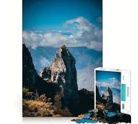 Puzzle da 1000 pezzi con paesaggio montano e cielo nuvoloso per ragazzi, gioco di intelletto, momento di condivisione, taglio di qualità, regalo memorabile (38x52cm)
