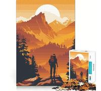 Puzzle da 1000 pezzi con paesaggio montano e escursionismo per ragazzi, gioco intelligente, immagine da assemblare per momenti di relax, regalo adorabile (38x26cm)