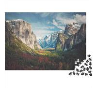 Puzzle da 1000 pezzi con paesaggio montano e valle, gola, cascata e valle, gioco educativo per adulti, decorazione per la casa,difficoltà, 70x50 cm