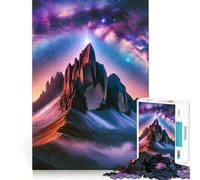 Puzzle da 1000 pezzi con paesaggio montano e Via Lattea per adolescenti, ideale per migliorare la memoria, senza stress e con bordi precisi (38x52cm)