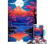 Puzzle da 1000 pezzi con paesaggio montano giapponese gioco educativo per sfide di apprendimento ottimo regalo e passatempo per le vacanze a casa (dimensioni 38x26cm)