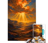Puzzle da 1000 pezzi con paesaggio montano illuminato da luce dorata Un gioco divertente e stimolante da completare perfetto per decorare le pareti dai 14 anni in su (50x75cm)