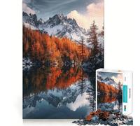Puzzle da 1000 pezzi con paesaggio montano invernale,gioco creativo per sviluppare le capacità di abilità,incastro perfetto,nessun pezzo si stacca,attività per rafforzare i legami familiari (38x26cm)