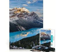 Puzzle da 1000 pezzi con paesaggio montano invernale per ragazzi,gioco stimolante per la mente,montaggio sicuro e stabile,divertimento assicurato per tutta la famiglia (38x26cm)