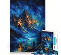 Puzzle da 1000 pezzi con paesaggio montano mistico per adulti e ragazzi, gioco di logica, relax, taglio perfetto, oggetto da desiderio di Babbo Natale (50x75cm)