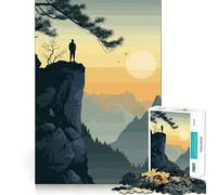 Puzzle da 1000 pezzi con paesaggio montano per adulti, gioco di logica e svago, bordi lisci, regalo perfetto (38x26cm)