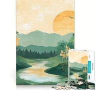 Puzzle da 1000 pezzi con paesaggio montano sereno per adulti, rompicapo rilassante, immagine da assemblare, oggetto ideale per i desideri di Babbo Natale (38x26cm)