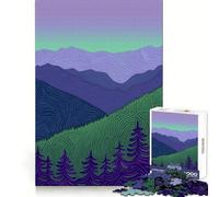 Puzzle da 1000 pezzi con paesaggio montano viola per adulti, ideale per allenare la mente, rilassare e divertirsi con l'arte dell'assemblaggio, perfetto come regalo per le vacanze (38x52cm)
