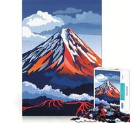 Puzzle da 1000 pezzi con paesaggio montano vulcanico,gioco di memoria,taglio di alta precisione,sfida interattiva per la mente per la casa (38x26cm)