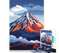 Puzzle da 1000 pezzi con paesaggio montano vulcanico per adulti,ideale per allenare la mente,con pezzi ben tagliati e senza sbavature Un'attività di gruppo emozionante (50x75cm)