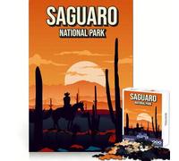 Puzzle da 1000 pezzi con paesaggio naturale al tramonto del Parco Nazionale di Saguaro,ideale per adulti Gioco di abilità mentale,leggero e divertente,con incastri perfetti Un regalo perfetto 38x26cm