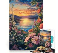Puzzle da 1000 pezzi con paesaggio naturale al tramonto per adolescenti, ideale per migliorare la memoria e il tempo libero Pezzo unico con motivo natalizio 38x26cm
