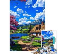Puzzle da 1000 pezzi con paesaggio naturale ideale per ragazzi perfetto per una gara di velocità a mano libera ideale per compleanni e Natale 38x52cm