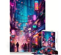 Puzzle da 1000 pezzi con paesaggio notturno della città, ideale per adolescenti, con struttura a trenino logico, taglio liscio e confortevole, perfetto come regalo per le festività (38x26cm)
