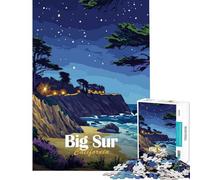 Puzzle da 1000 pezzi con paesaggio notturno di Big Sur California Gioco educativo per sfide e divertimento Ottimo passare il tempo durante le vacanze (dimensioni 38x26cm)