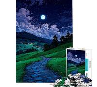 Puzzle da 1000 pezzi con paesaggio notturno di un villaggio gioco rompicapo per adulti divertimento in famiglia regalo per amici e parenti (dimensioni 50x75cm)