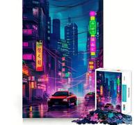 Puzzle da 1000 pezzi con paesaggio notturno di una città, ideale per adolescenti, gioco di logica e antistress, ideale per compleanni (50x75cm)