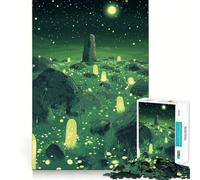 Puzzle da 1000 pezzi con paesaggio notturno fantastico per adolescenti, gioco di logica e abilità, momento di serenità, taglio preciso, (38x52cm)