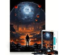 Puzzle da 1000 pezzi con paesaggio post-apocalittico per adulti, un'attività rilassante e creativa, (38x26cm)
