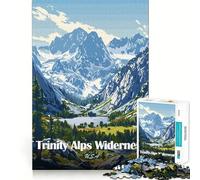 Puzzle da 1000 pezzi con paesaggio selvaggio delle Alpi della Trinità, taglio preciso, decorazione, logica, pensiero, gioco, calma, regalo di Natale (38x52cm)