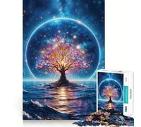 Puzzle da 1000 pezzi con paesaggio spaziale fantastico per adolescenti, ideale per rafforzare la memoria e il legame familiare, con bordi precisi e un regalo pensato con cura (50x75cm)