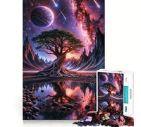 Puzzle da 1000 pezzi con paesaggio spaziale fantastico per adulti e ragazzi, gioco di abilità rilassante e divertente, con bordi precisi, ideale come regalo per le festività (38x52cm)