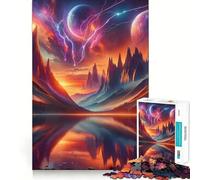 Puzzle da 1000 pezzi con paesaggio spaziale fantastico per adulti e ragazzi, gioco di logica solido, silenzioso e divertente, taglio di precisione, Babbo Natale, scegli il tuo desiderio (38x26cm)