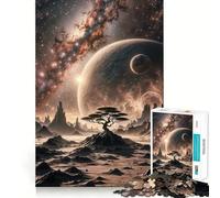 Puzzle da 1000 pezzi con paesaggio spaziale fantastico per adulti, gioco di logica e serenità, taglio preciso, regalo di Natale (50x75cm)