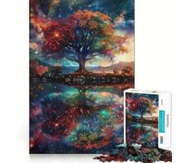 Puzzle da 1000 pezzi con paesaggio spaziale fantastico per adulti, gioco di logica, momento di serenità, taglio preciso, regalo di Natale (38x26cm)